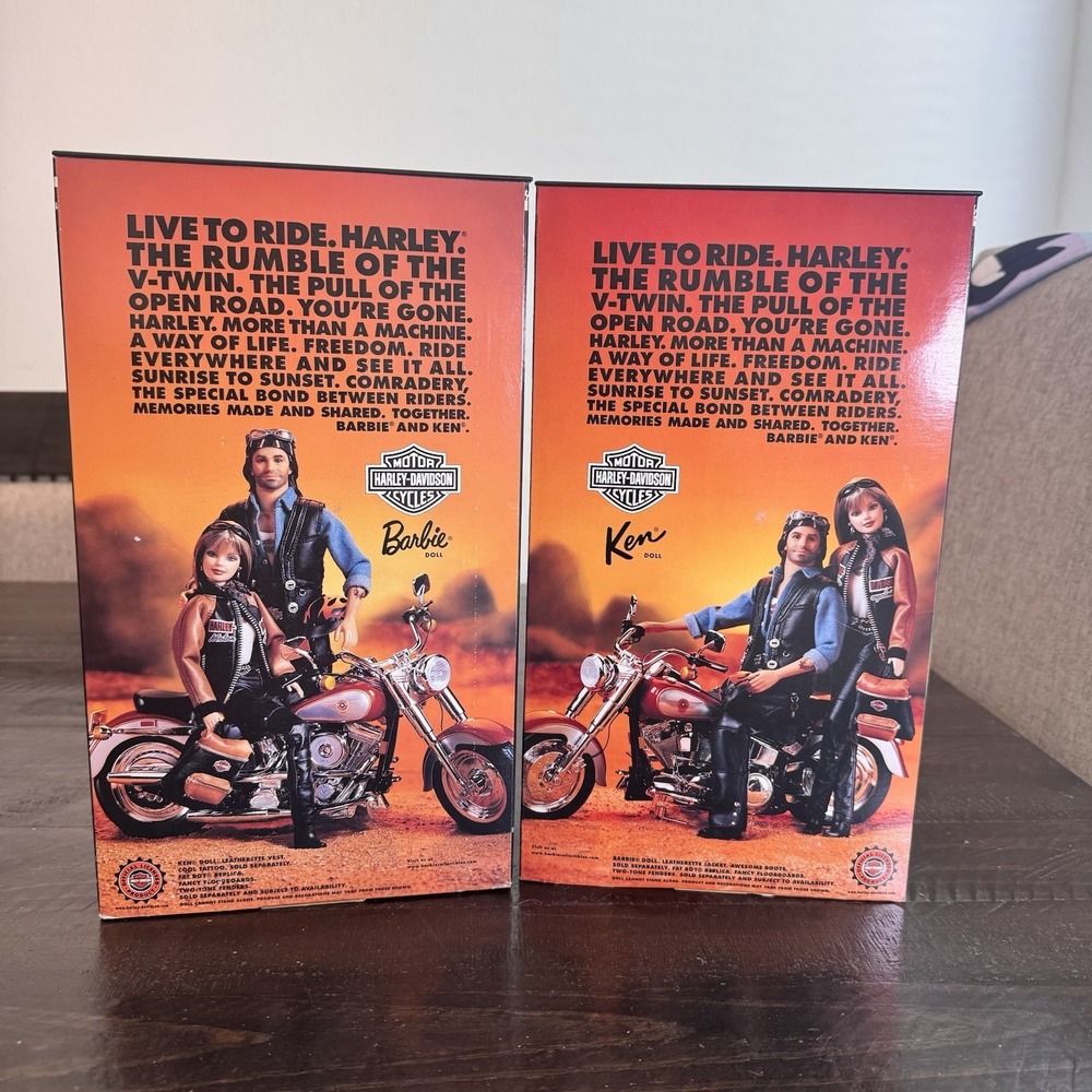 Harley Davidson Barbie & Ken Collector Edition Dolls NRFB Mattel Set - Picture 2 of 6